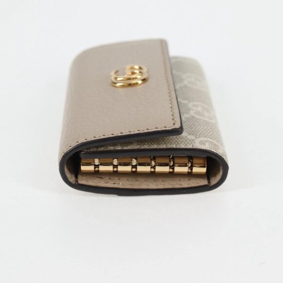 Authentic GUCCI GG Supreme Key Case PVC White Gold bst358-120225 - Picture 5 of 16